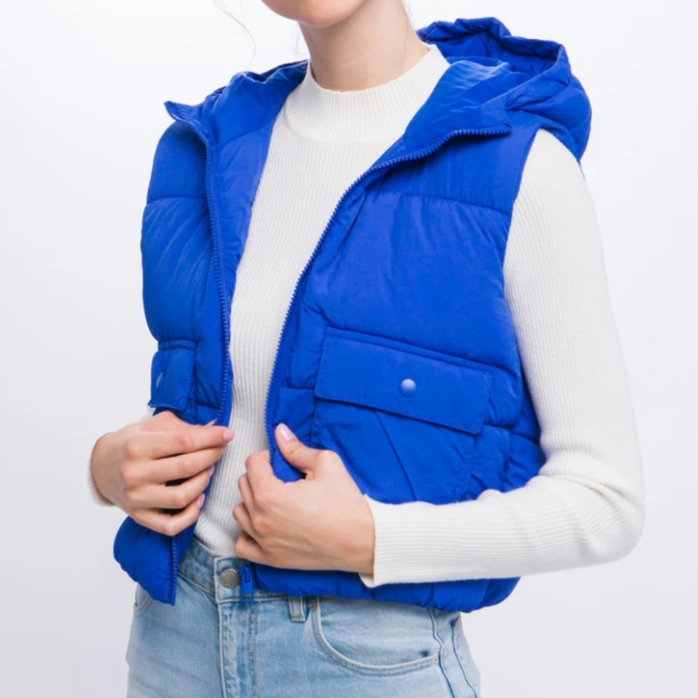 New! Puffer, Hooded Vest.